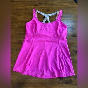 Lululemon | Pow Pink Metallic Silver Optimal Tank nwot